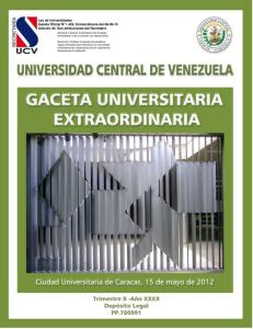 1 GACETA DE LA UNIVERSIDAD CENTRAL DE VENEZUELA 1
