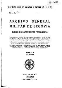 ARCHIVO GENERAL MILITAR DE SEGOVIA