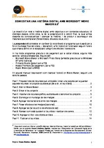 COM EDITAR UNA HISTÒRIA DIGITAL AMB MICROSOFT MOVIE MAKER 6.0 1