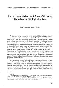 La primera visita de Alfonso XIII a la Residencia de Estudiantes