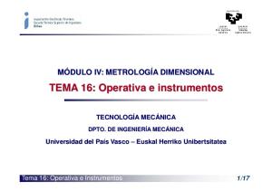 TEMA 16: Operativa e instrumentos