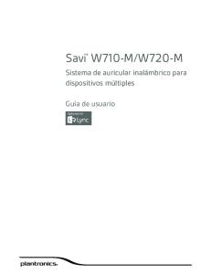 W720-M. Sistema de auricular inalámbrico para dispositivos múltiples. Guía de usuario